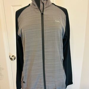 Adidas Black and Gray Full-Zip Jacket